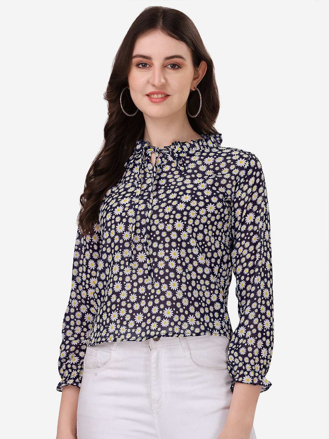 NiloBerry Daisy flower digital printed top