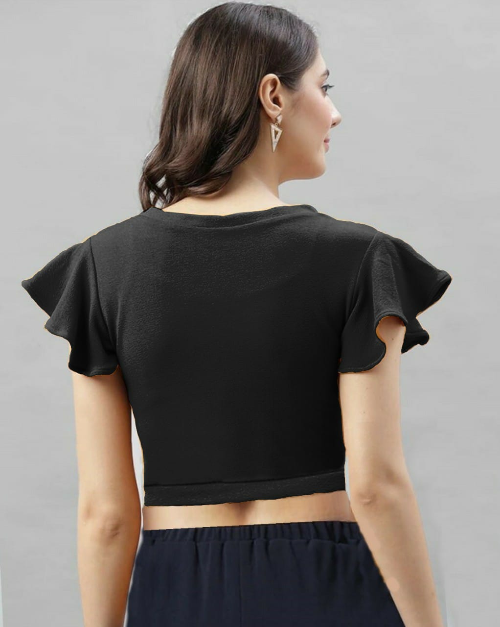 NiloBerry V-Neck Top with Flared Sleeve