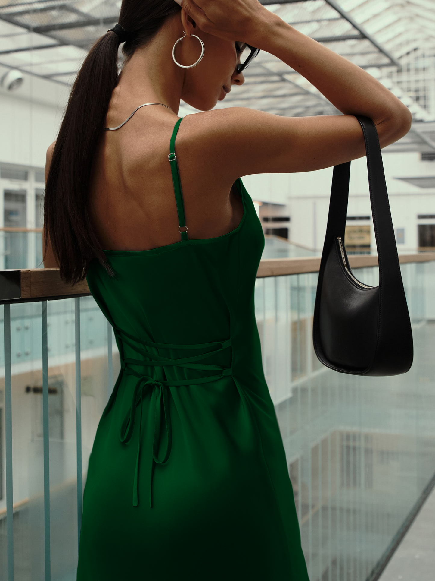 NiloBerry Cowl Neck, Knee Length Satin Dress for Girls & Women