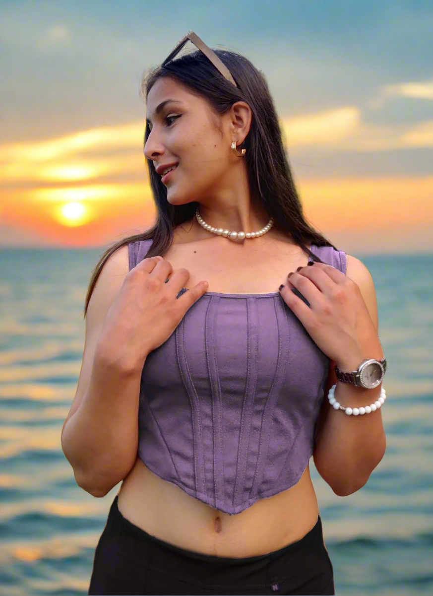 NiloBerry Co-Ord set with stylish cami top & High waist bell bottom pant