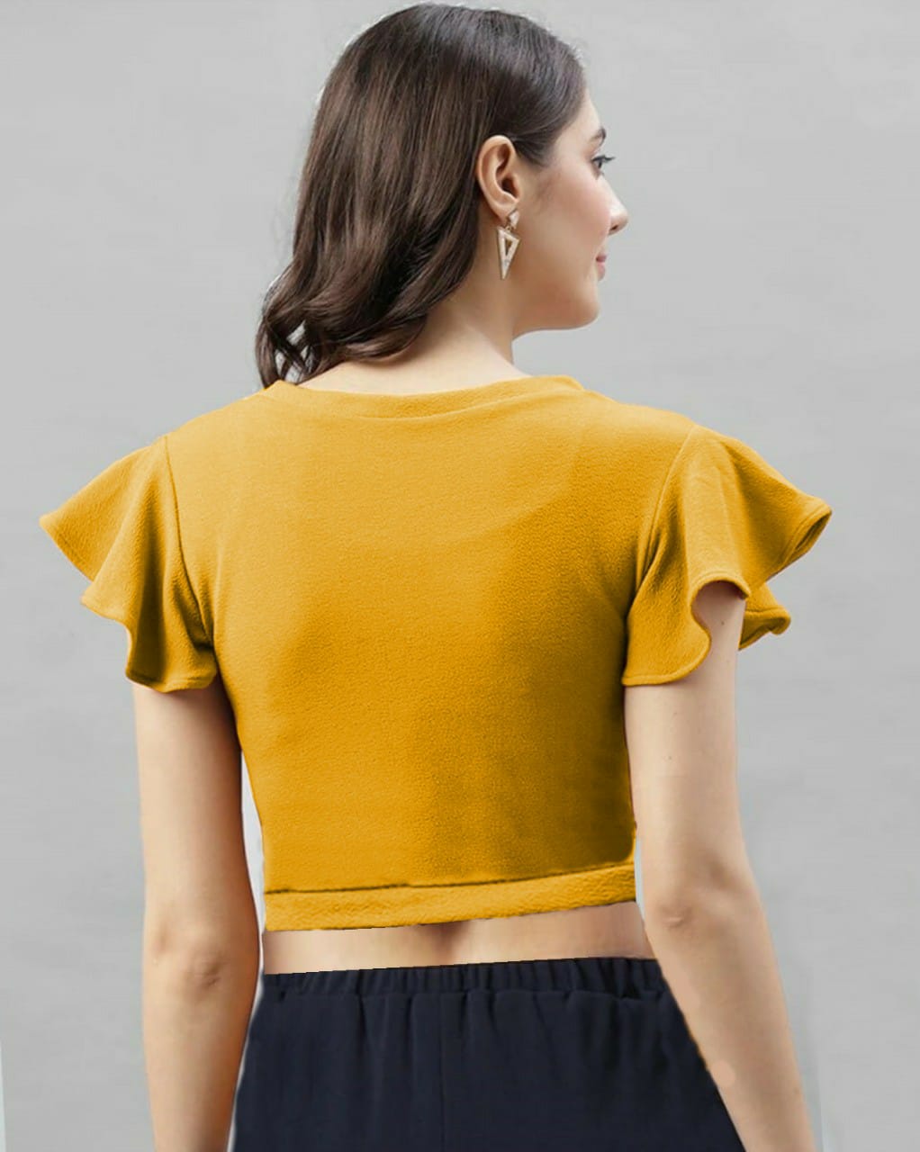 NiloBerry V-Neck Top with Flared Sleeve