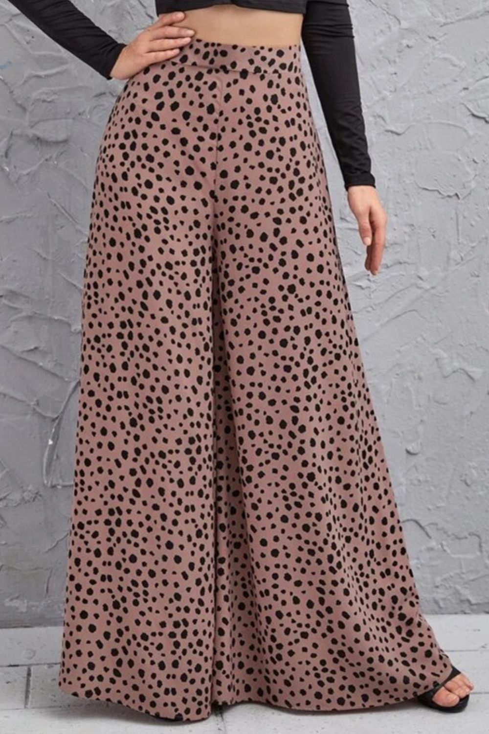 NiloBerry Animal printed high waist, bell bottom trousers