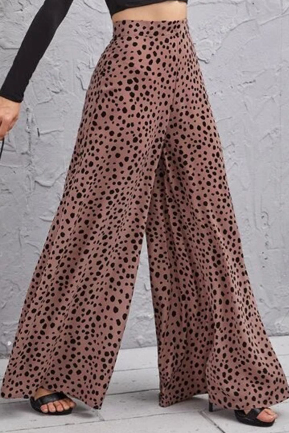 NiloBerry Animal printed high waist, bell bottom trousers