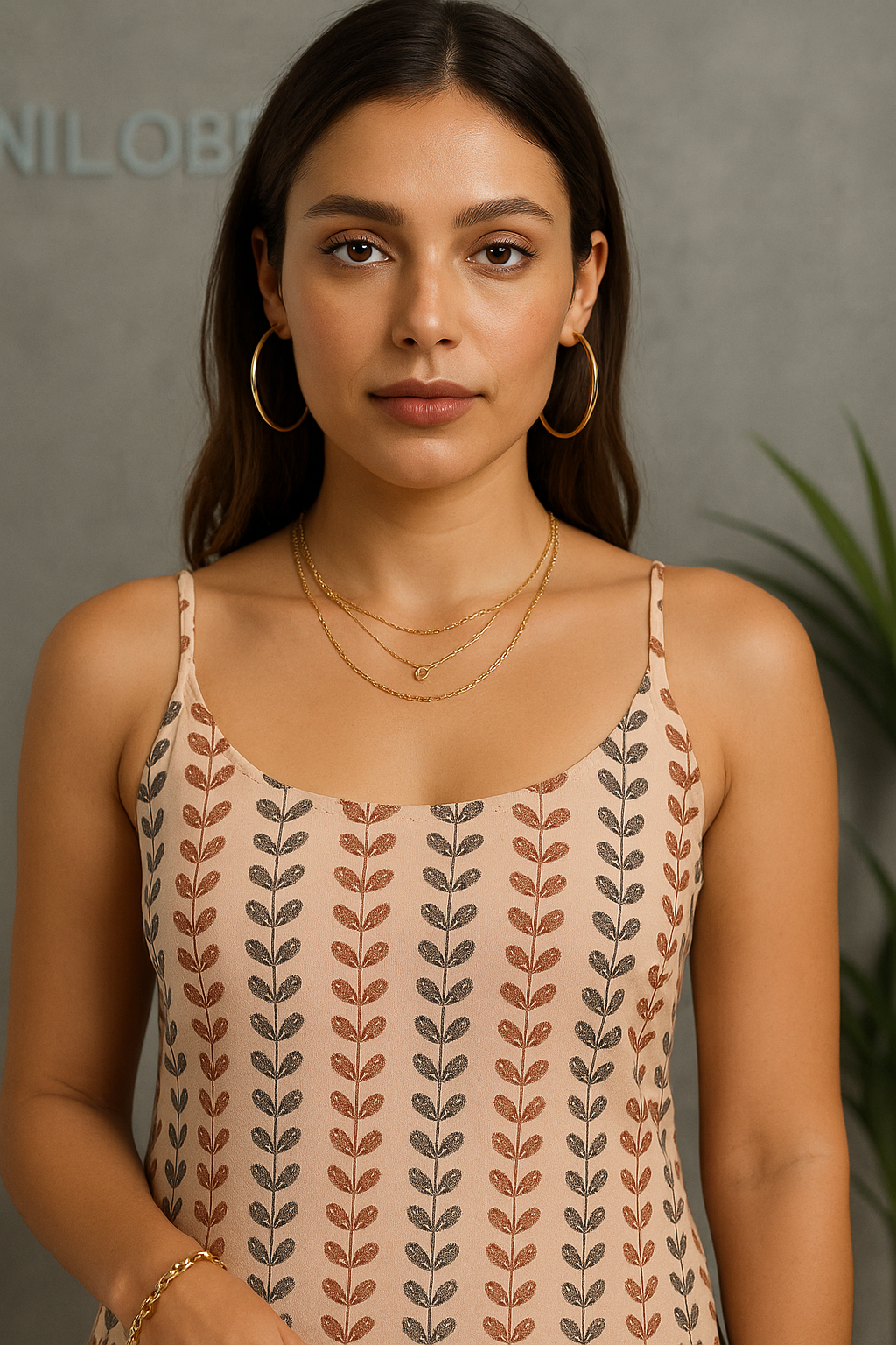 Floral Short Backless Kurti – Strappy Tie-Back Design, Sleeveless Fusion Tunic for Women and Girls