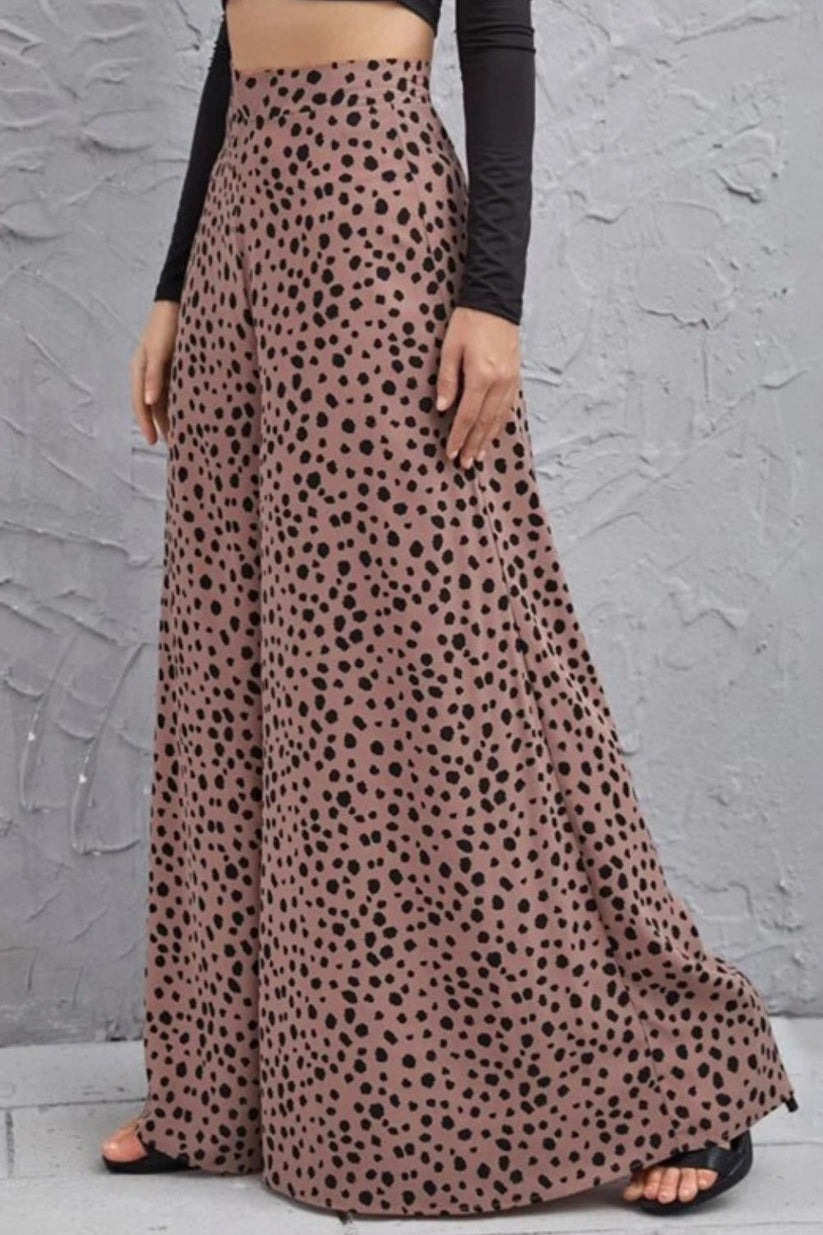 NiloBerry Animal printed high waist, bell bottom trousers